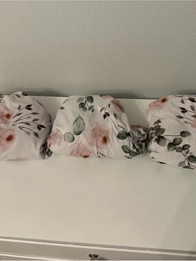 Caden Lane Millie's Dusty Rose Garden Crib Sheet (3 crib sheets)